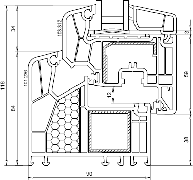 VEKA Alphaline 90 профили.