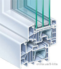 Окно Kommerling для коттеджа и квартир с повышеным энергосбережением 1300х1400