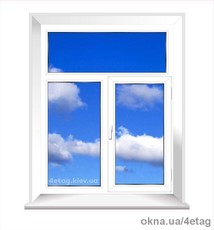 Окно Rehau 60 T-образное 1400х1700 (1 створка поворотно-откидная)