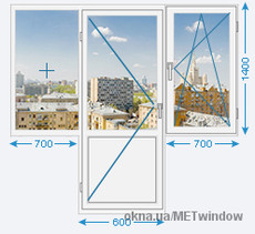 Балконный блок (Чебурашка) REHAU E70