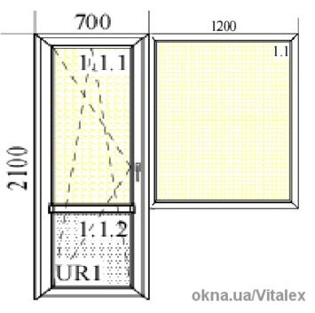 Блок балконный KBE 5/70