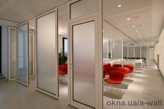 Раздвижные перегородки в алюминиевом профиле со стеклом &mdash; ЭВОЛ СИСТЕМС