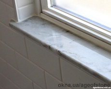 Подоконник из белого мрамора