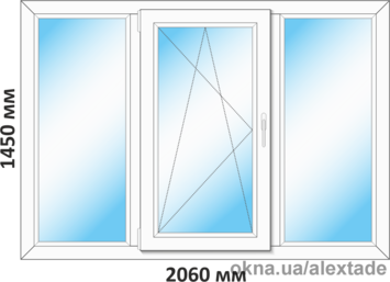 Металлопластиковые окна в спальню WDS 500 2060х1450мм
