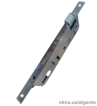 Замок для ПВХ дверей одноточковий 35-92 Akpen під натискний гарнітур із фалевою засувкою та ригелем