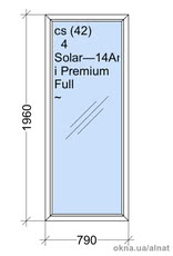 Глухое окно 790*1960 неликвид