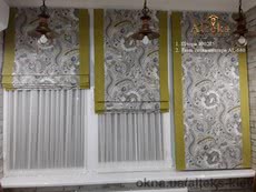 Римская штора с тюлью