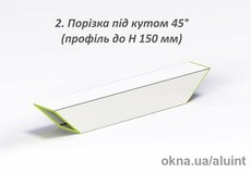 Порезка профиля под углом 45°