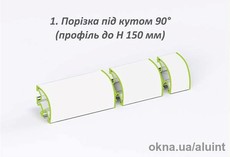 Порезка профиля под углом 90°