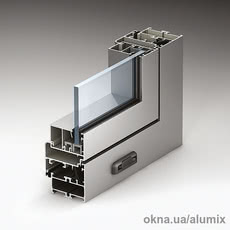 Алюминиевое окно из холодного алюминия Alutech ALT C48