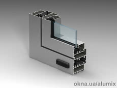 Алюминиевое окно из холодного алюминия Alutech ALT C43