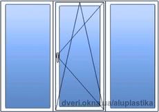 Окно в спальню теплое (трехстворчатое 1800*1600)