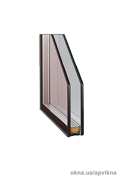 Однокамерный стеклопакет с энергосберегающим стеклом 4-16-4Е