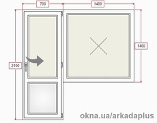 Дверь металлоплатиковая