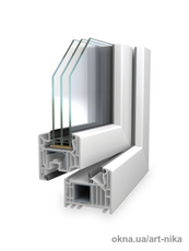 Вікно ПВХ 1500х1500мм з профилю Veka Revolution 82mm