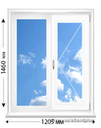 Купити вікно VEKA SOFTLINE AD 70 mm 1205х1460
