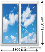 Окно века патикамерное 1500х1500