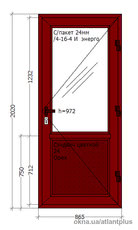 Входные двери ламинированные. 865х2020 Профиль Veka Softline AD70