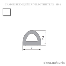Самоклеющийся уплотнитель D 7.5*9 mm