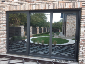 Алюминиевая раздвижная конструкция в частном доме г.Днепр &mdash; 