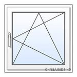 Глухое окно 600*1100 АЛМпласт, Ворне, однокамерный