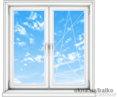 Окно двухстворчатое Rehau 60 металлопластиковое 1200х1400 стеклопакет 4/10/4