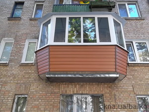 Вынос балкона с обшивкой &mdash; Balko