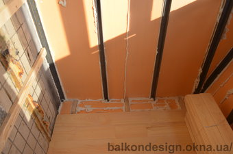 Внутреннее утепление балкона на Троещине &mdash; OKNA - SHOP