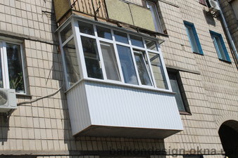 Наружная обшивка балкона пластиковой вагонкой &mdash; OKNA - SHOP