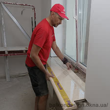 Установка подоконника на Харьковском &mdash; OKNA - SHOP