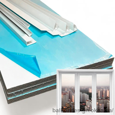 Набор пластиковых откосов ширина 15 см на трёхстворчатое окно Teplovik Standard