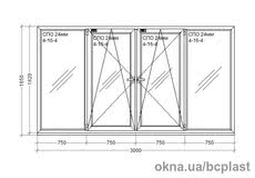 Балконный блок 3000х1680