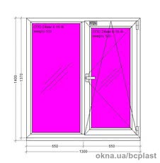 Окна металлопластиковые 1300х1400