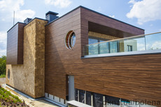 Вентилируемый навесный фасад с HPL панэлей