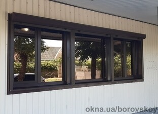 6 камер профиль Стеко в цвете тёмный дуб с рефлекторкой Бронза &mdash; 