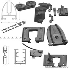Комплектующие для систем безрамного остекления