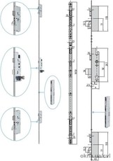 Автоматический многозапорный замок для алюминиевых дверей