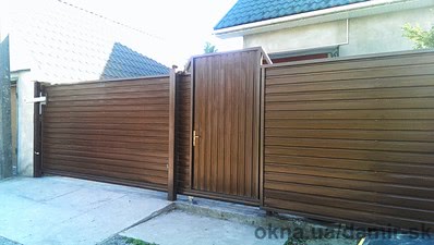 Откатные ворота с вмонтированой калиткой &mdash; 