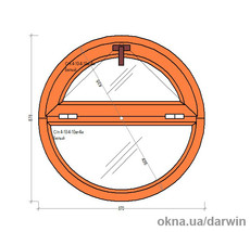 Круглое окно с открыванием