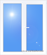 Двухстворчатое окно REHAU 60