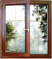 Деревянное окно из евробруса (сосна) с 2-х кам стеклопакетом 36мм, ROTO