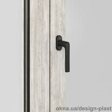 Противовзломная оконная ручка Rehau Linea Design черная матовая