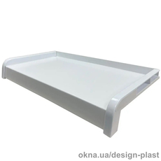 Отлив из итальянского алюминия Премиум с заглушками белый