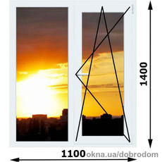 Окно двустворчатое