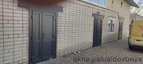 вхідні двері штульпові З  ламінованим профілем та лиштвою ПВХ &mdash; 