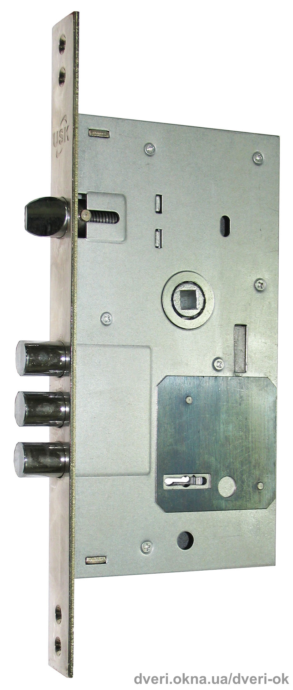 Замок для металлических дверей сувальдный USK 252RL (без накладки, без ответки)