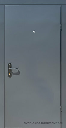 Металлические входные двери Техно 2 утепленные на улицу и в тамбур серые