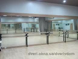 большие зеркала для спортзалов, танцевальных студий Киев