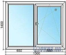 Стандартное окно Framex 71 1300x1400 мм