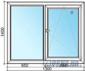 Стандартное окно Framex 71 1300x1400 мм